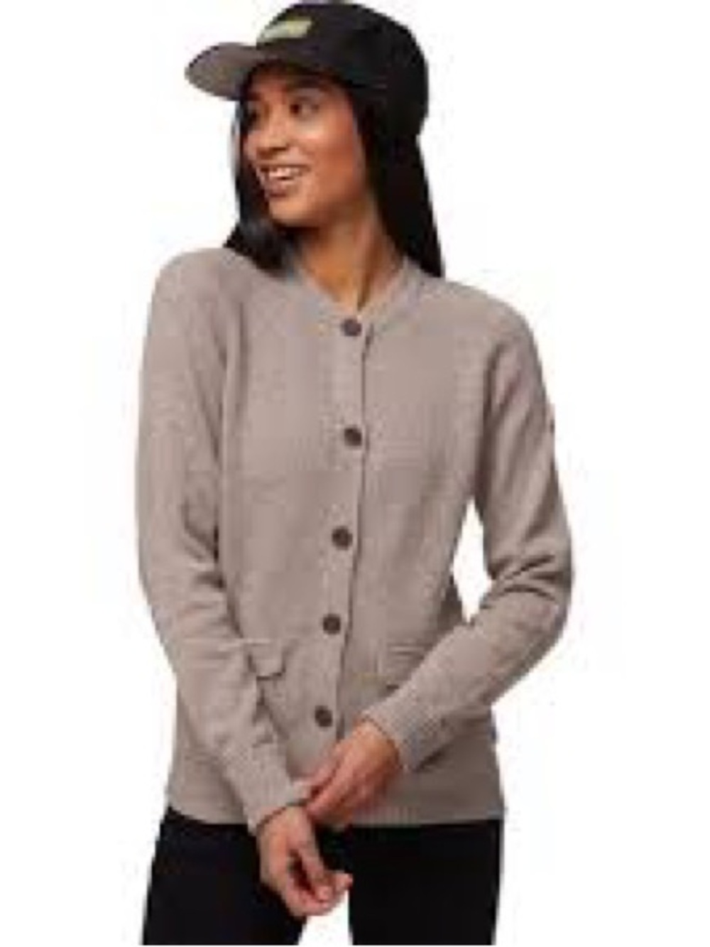 Fjallraven Taupe Button-Front Knit Cardigan
